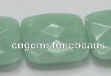 CBJ35 15.5 inches 30*30mm faceted square jade beads wholesale