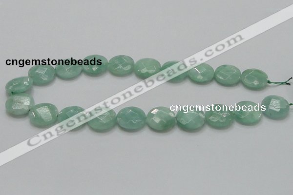 CBJ38 15.5 inches 20mm faceted flat round jade beads wholesale