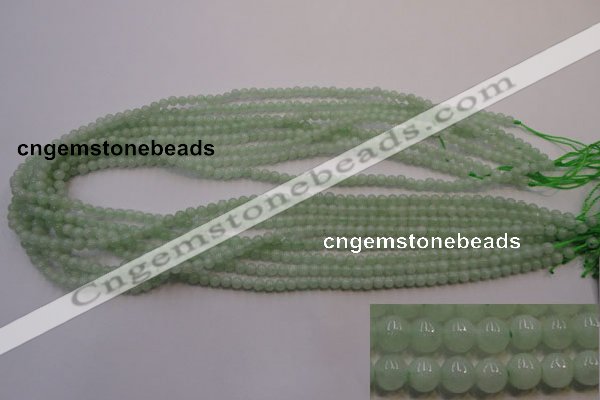 CBJ410 15.5 inches 4mm round natural jade beads wholesale