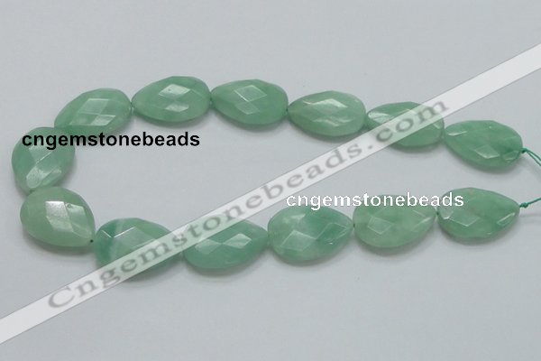 CBJ42 15.5 inches 22*30mm faceted teardrop jade beads