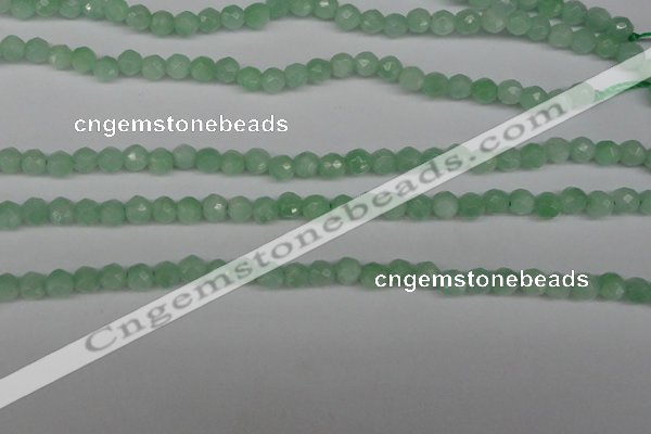 CBJ46 15.5 inches 4mm faceted round jade beads wholesale