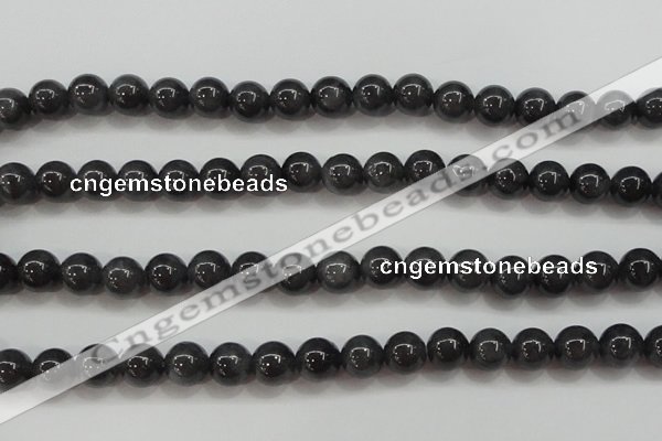 CBJ503 15.5 inches 8mm round black jade beads wholesale