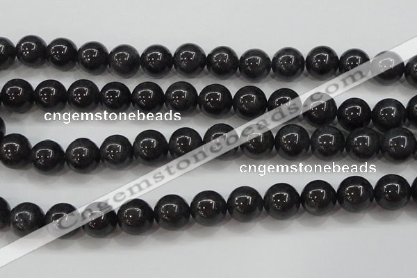 CBJ505 15.5 inches 12mm round black jade beads wholesale