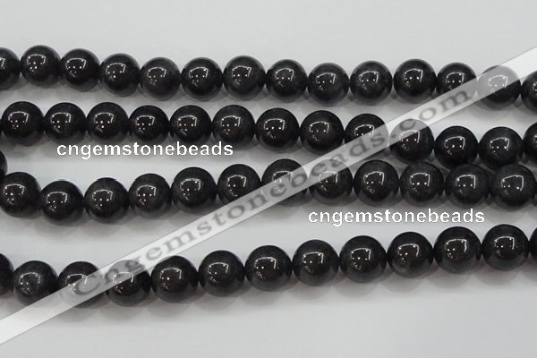 CBJ505 15.5 inches 12mm round black jade beads wholesale