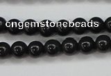 CBJ552 15.5 inches 6mm round Russian black jade beads wholesale