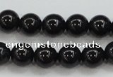 CBJ553 15.5 inches 8mm round Russian black jade beads wholesale