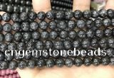 CBJ559 15.5 inches 8mm round black jade beads wholesale