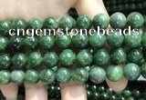 CBJ633 15.5 inches 10mm round Russian green jade beads wholesale