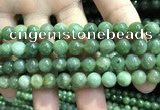 CBJ637 15.5 inches 8mm round Russian green jade beads wholesale