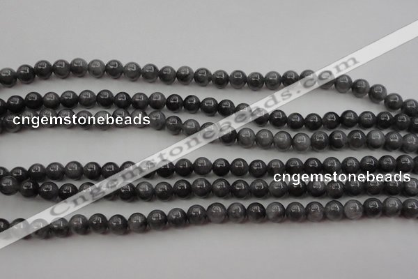 CBJ650 15.5 inches 6mm round black jade beads wholesale