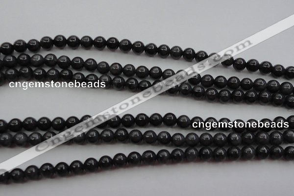 CBJ656 15.5 inches 6mm round black jade beads wholesale