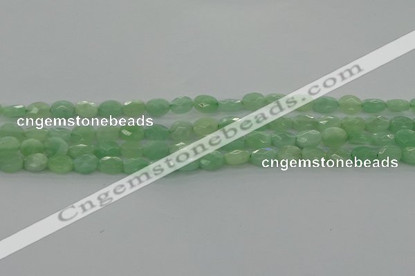 CBJ67 15.5 inches 6*8mm faceted oval jade gemstone beads