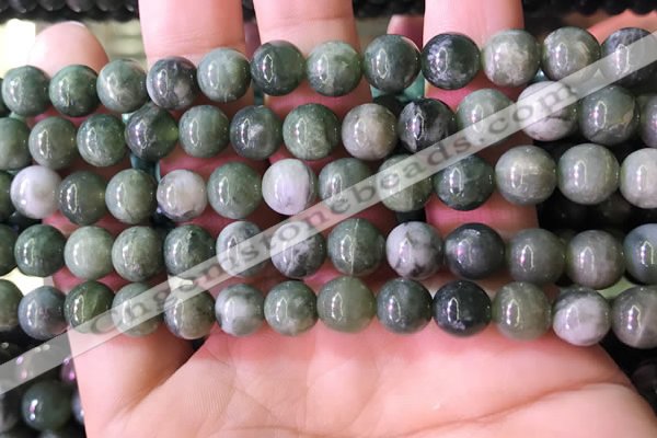 CBJ707 15.5 inches 8mm round green jade beads wholesale