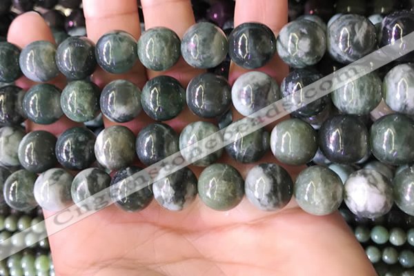 CBJ709 15.5 inches 12mm round green jade beads wholesale