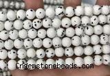 CBJ747 15.5 inches 8mm round dalmatian jade gemstone beads wholesale