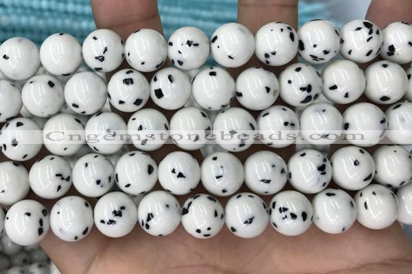 CBJ748 15.5 inches 10mm round dalmatian jade gemstone beads wholesale