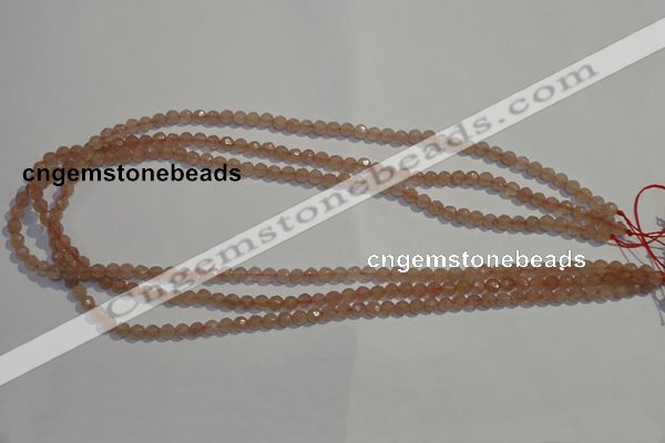 CBQ08 15.5 inches 6mm faceted round strawberry quartz beads