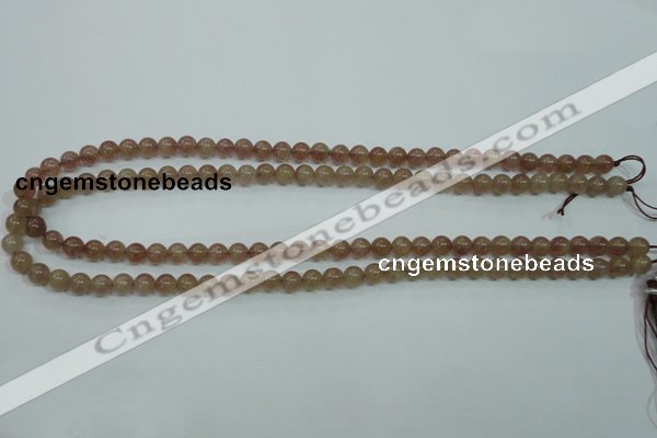 CBQ201 15.5 inches 6mm round strawberry quartz beads wholesale