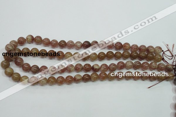 CBQ203 15.5 inches 10mm round strawberry quartz beads wholesale