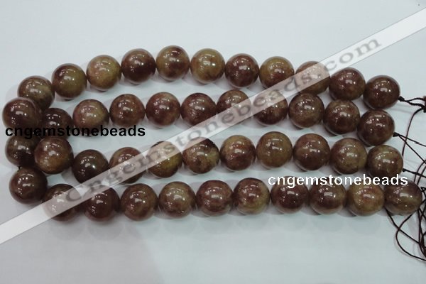 CBQ207 15.5 inches 18mm round strawberry quartz beads wholesale