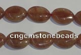 CBQ21 15.5 inches 12*16mm oval strawberry quartz beads wholesale