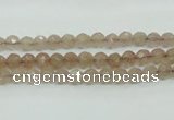 CBQ210 15.5 inches 4mm faceted round strawberry quartz beads