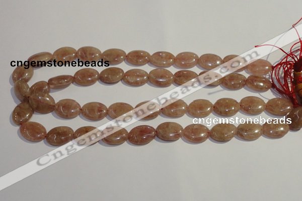 CBQ22 15.5 inches 13*18mm oval strawberry quartz beads wholesale