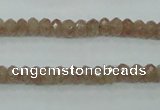 CBQ222 15.5 inches 4*6mm faceted rondelle strawberry quartz beads