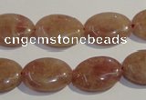 CBQ23 15.5 inches 15*20mm oval strawberry quartz beads wholesale