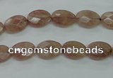 CBQ250 15.5 inches 8.5*12mm faceted oval strawberry quartz beads