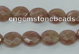 CBQ251 15.5 inches 10*12mm faceted oval strawberry quartz beads