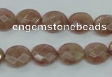 CBQ251 15.5 inches 10*12mm faceted oval strawberry quartz beads