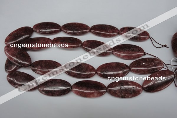 CBQ285 15.5 inches 20*40mm oval strawberry quartz beads