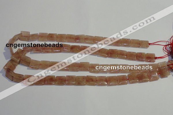 CBQ29 15.5 inches 12*12mm square strawberry quartz beads wholesale