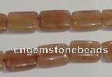 CBQ30 15.5 inches 10*14mm rectangle strawberry quartz beads