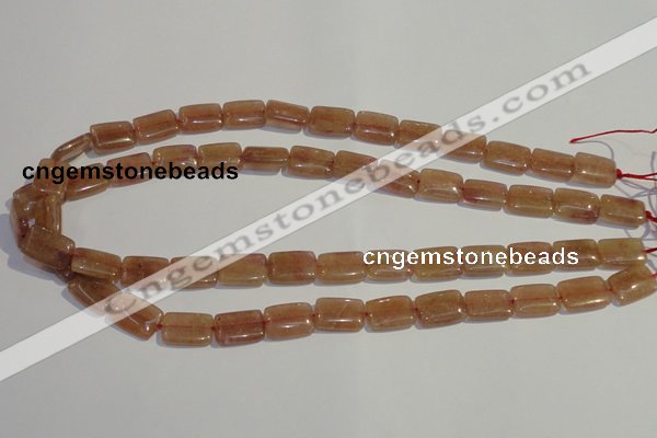 CBQ30 15.5 inches 10*14mm rectangle strawberry quartz beads