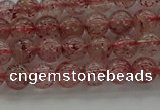 CBQ301 15.5 inches 6mm round natural strawberry quartz beads