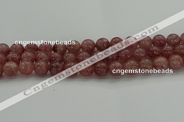 CBQ304 15.5 inches 12mm round natural strawberry quartz beads