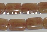 CBQ31 15.5 inches 13*18mm rectangle strawberry quartz beads