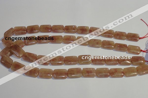 CBQ31 15.5 inches 13*18mm rectangle strawberry quartz beads