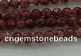 CBQ310 15.5 inches 4mm round natural strawberry quartz beads