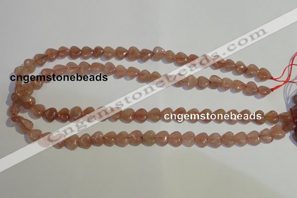 CBQ34 15.5 inches 10*10mm heart strawberry quartz beads wholesale