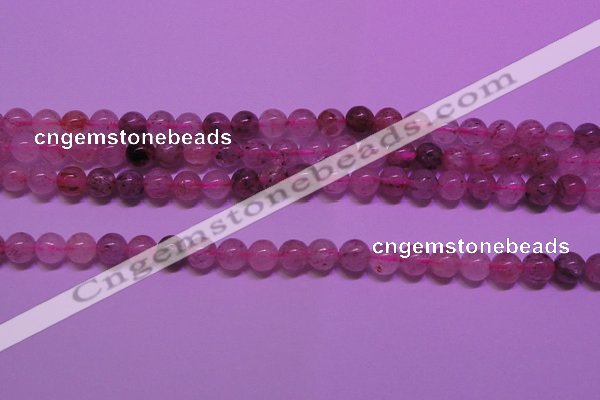 CBQ401 15 inches 6mm round natural strawberry quartz beads