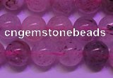 CBQ402 15 inches 8mm round natural strawberry quartz beads