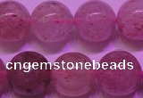 CBQ404 15 inches 12mm round natural strawberry quartz beads