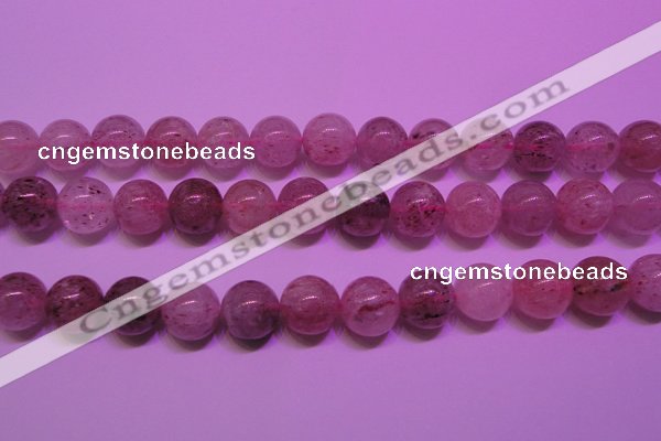 CBQ404 15 inches 12mm round natural strawberry quartz beads