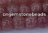 CBQ442 15.5 inches 12*16mm rondelle strawberry quartz beads