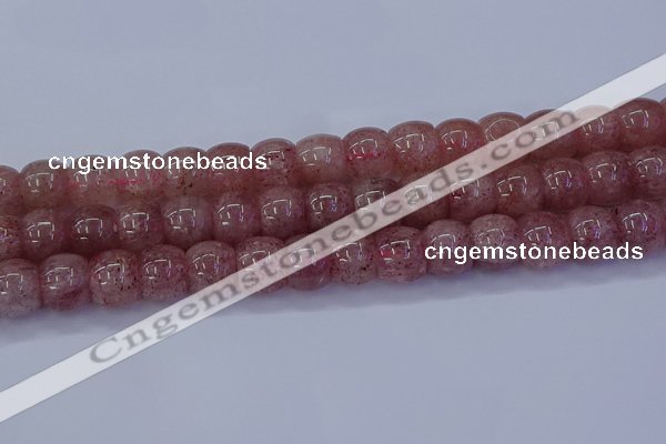 CBQ443 15.5 inches 13*18mm rondelle strawberry quartz beads