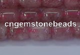 CBQ446 15.5 inches 10*12mm drum strawberry quartz beads