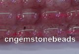 CBQ447 15.5 inches 10*14mm drum strawberry quartz beads